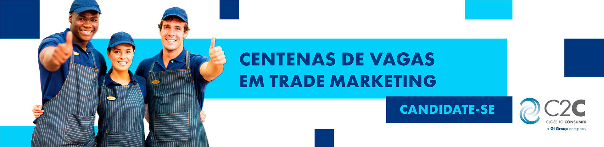 Banner - Centenas de vagas em trade marketing